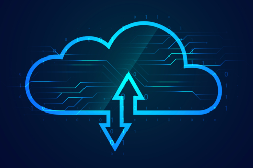 digital cloud computing futuristic background for cyber service Effective Backup Strategy